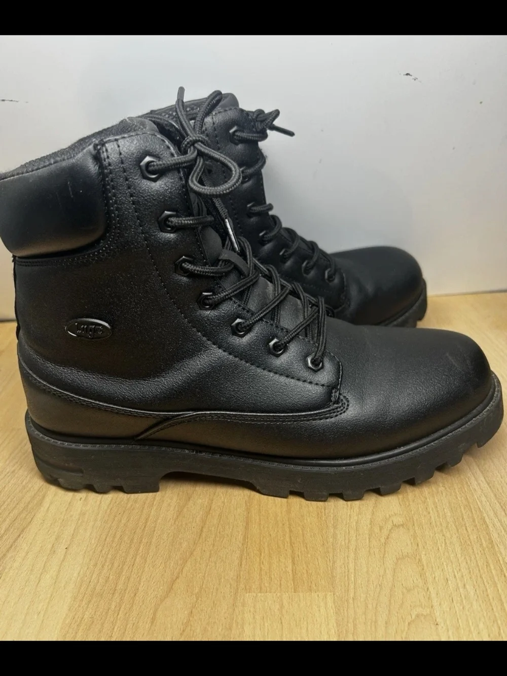 Lugz Slip Resistance Men's Black Lace-Up Work Boots